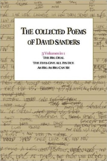 The Collected Poems Of David Sanders