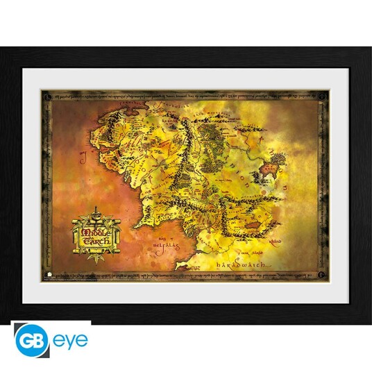Ringenes Herre Innrammet Bilde 30 x 40 cm Middle Earth