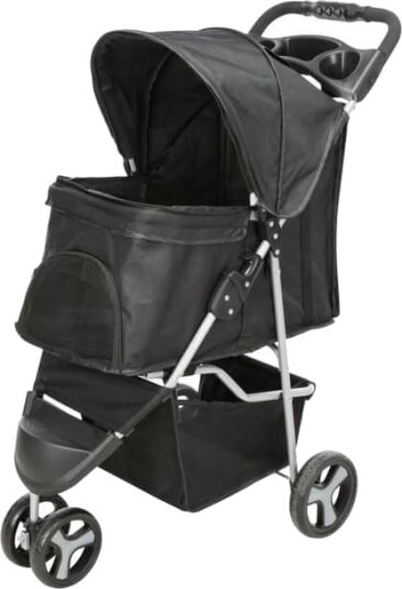 Trixie Sammenleggbar Hundevogn Black 47 x 100 x 80 cm