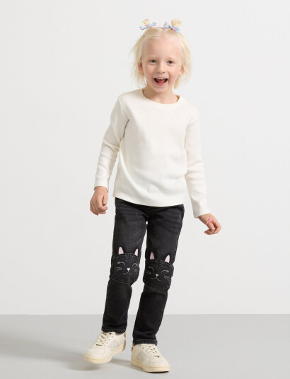 Lindex Trousers Denimjersey Sara Knee Black 92 Lindex Trousers Denimjersey Sara Knee Black 92
