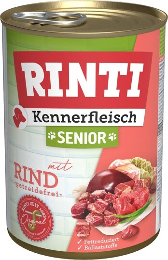Rinti Våtfôr Senior Kjøtt For Kjennere Okse 12 X 400 G