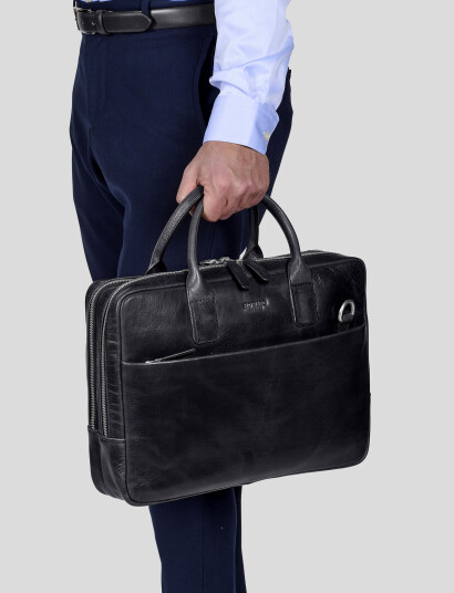 Howard London Laptop Bag Stanley Black ONE SIZE
