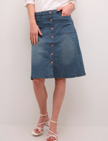 Cream Crlone Skirt - Blue - 34