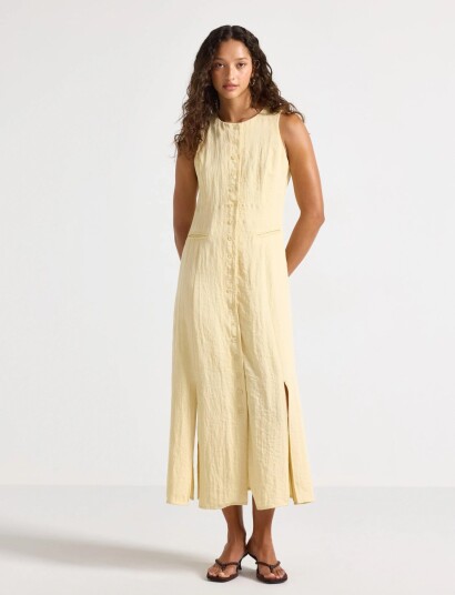 Lindex Midi Dress Yellow 40