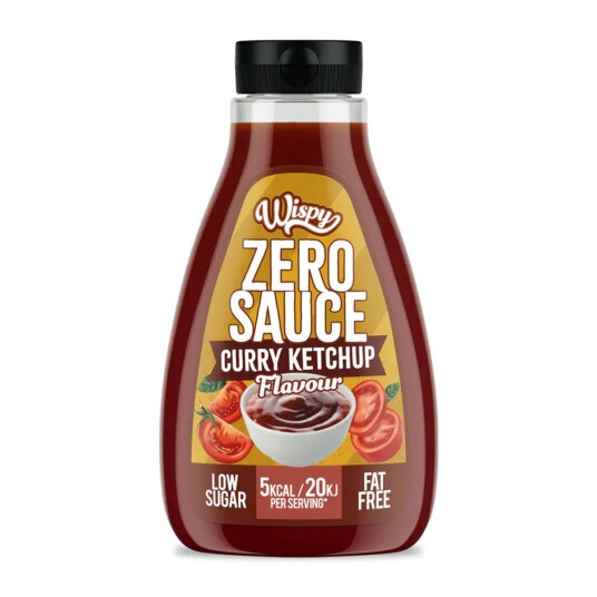 Wispy Zero Sauce 430g x 9stk Curry Ketchup Wispy Zero Sauce 430g x 9stk Curry Ketchup