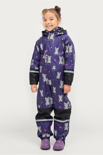 Ellos Collection - Regndress Regna med fleecefôr - Lilla