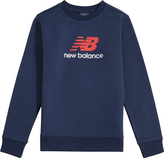 New Balance Collegegenser Stablet Logo Navy New Balance 15 16 år 170 176 Collegegenser Blå