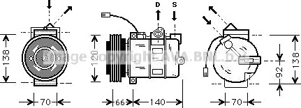 AC kompressor PRASCO AIAK150