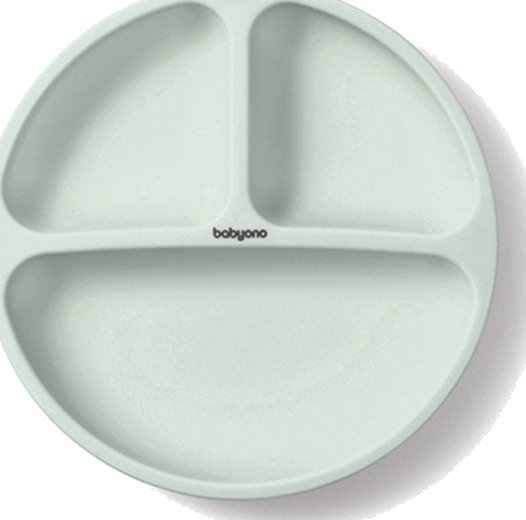 BabyOno 148203 Silikontallerken Med Sugekopp 6+Mnd Mint