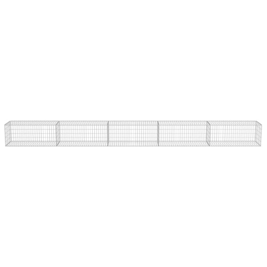 Gabion med topp- og bunnlokk galvanisert stål 600x50x50 cm