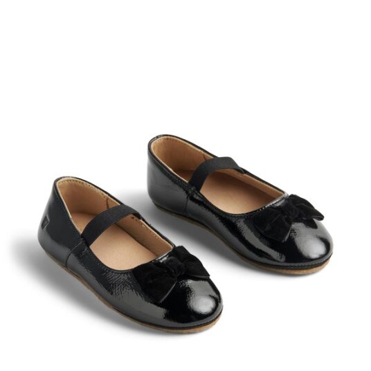 Wheat Sko Wheat Ballerina Rosen pensko til barn Black Wheat Sko Wheat Ballerina Rosen pensko til barn Black