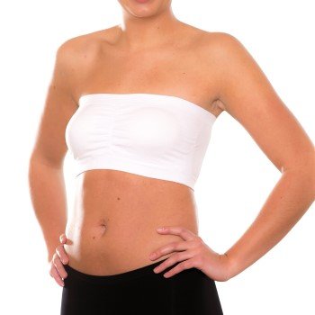 Magic BH Bandeau Push Up Bra Hvit nylon Small Dame Magic BH Bandeau Push Up Bra Hvit nylon Small Dame