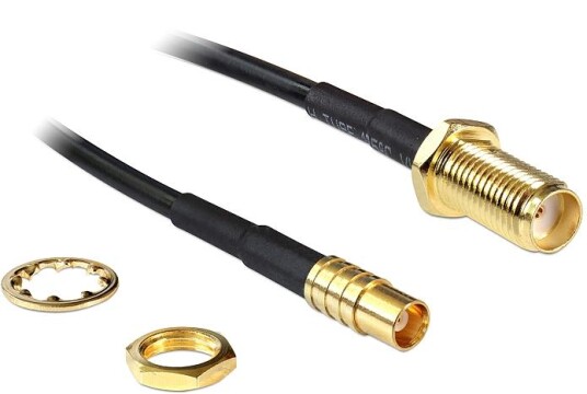 Delock Antennekabel 0.2m Svart