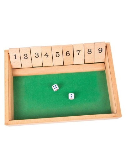 Small Foot  Shut the Box Wooden Dice Game