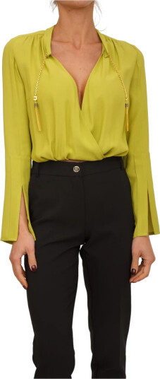 Elisabetta Franchi Dame Bluser & Skjorter Grønn S, Elisabetta Franchi Dame Bluser & Skjorter Grønn S,