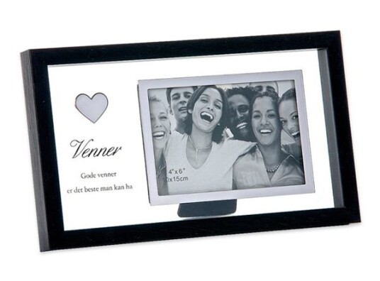 Fotoramme "Venner" to delt med tekst