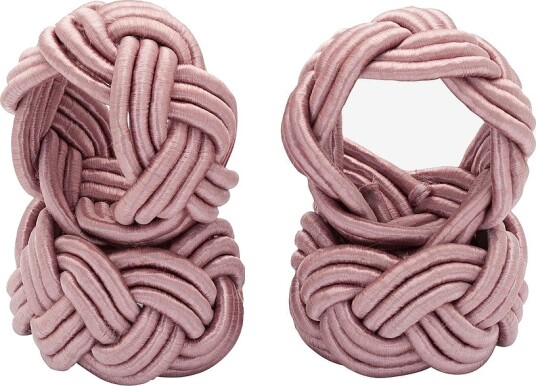 Chamois Serviettringer Pleated 4 pk Rosa