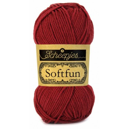 Scheepjes Softfun Garn Unicolor 2492 Bordeaux Scheepjes Softfun Garn Unicolor 2492 Bordeaux