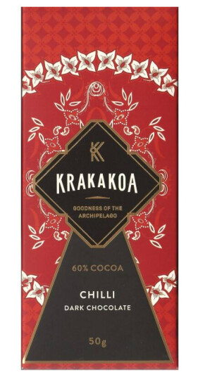 Krakakoa – Dark Chocolate & Chili 60% Craft Chocolate Bar Krakakoa – Dark Chocolate & Chili 60% Craft Chocolate Bar