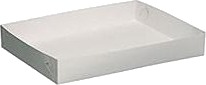 Smørrebrødsæske Fold Selv L445xb320xh65mm Karton Hvid,100 Stk/Krt