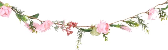 Girlander Blomster Rosa/Grønn