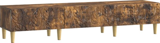 TV skap 147 x 34,5 x 30 cm Røkt Eik Konstruert tre TV skap 147 x 34,5 x 30 cm Røkt Eik Konstruert tre