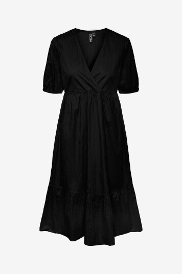 Pieces Kjole pcManon 2/4 Midi Dress Svart Pieces Kjole pcManon 2/4 Midi Dress Svart