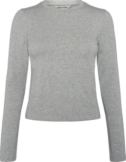Organic Basics Everyday Regular Long Sleeve Tee GREY MELANGE XL Organic Basics Everyday Regular Long Sleeve Tee GREY MELANGE XL