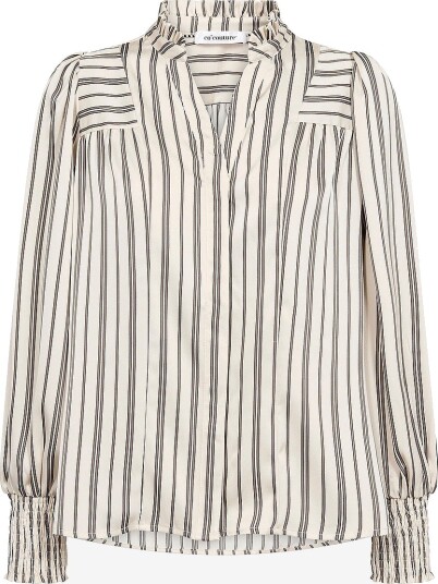 co’couture Skjorte HellyCC Stripe V Shirt Natur