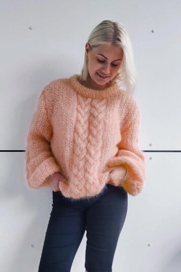POPPY genser lys lakserosa POPPY genser lys lakserosa