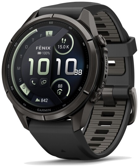 Garmin Fenix 9 Pro inReach 43mm DLC Carbon gray DLC titanium with black/pebb Garmin Fenix 9 Pro inReach 43mm DLC Carbon gray DLC titanium with black/pebb