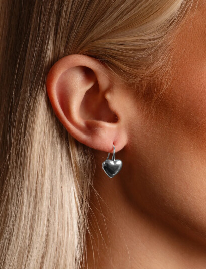 SNÖ of Sweden Cute Hook Ear Plain S Onesize Silver ONE SIZE SNÖ of Sweden Cute Hook Ear Plain S Onesize Silver ONE SIZE
