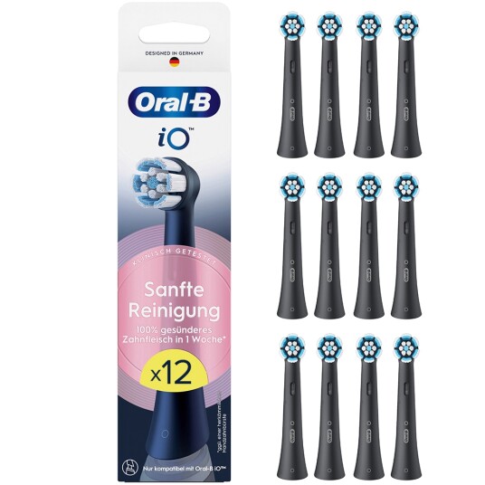 Oral B iO Sensitive børstehoder 12 pcs. Skånsom Care SVART