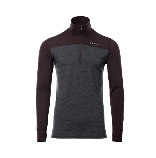 Aclima Lightwool 180 Polo W/ Zip M's Chocolate Plum/marengo 2XL Aclima Lightwool 180 Polo W/ Zip M's Chocolate Plum/marengo 2XL