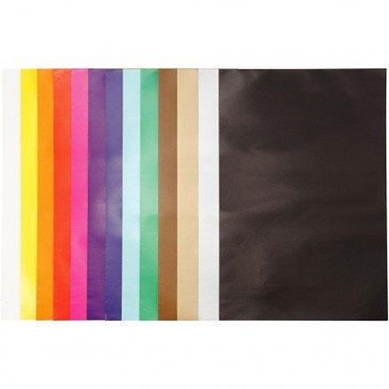 Diverse Glanspapir Ass farger 32x48cm 80g 100 ark