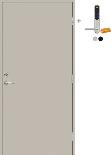 Ytterdør Swedoor Advance-Line Nordic Stockholm med Yale Doorman Classic Home