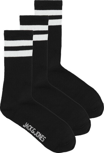 Jack & Jones Junior Sokker JacTravis Tennis Sock 3 pakning Svart