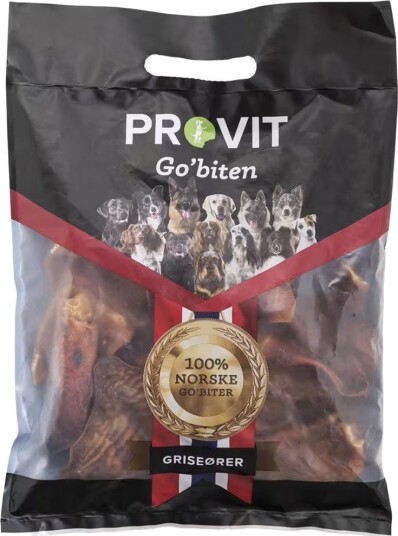 Provit, Norsk Hundemat Griseører 10pk