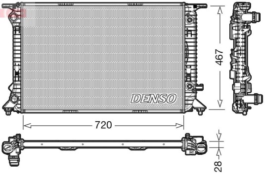 Radiator DENSO DRM02021 Radiator DENSO DRM02021