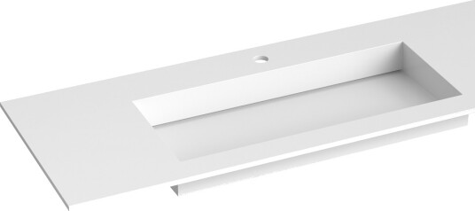 Korsbakken Corian Med Flat Bunn Hvit Matt 120cm