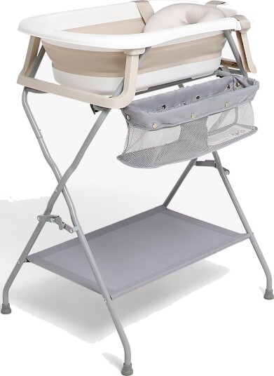 Beemoo CARE Assist Badebalje inkl. Badestøtte og Badstativ Beige