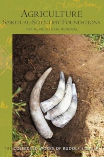 Agriculture Spiritual Scientific Foundations
