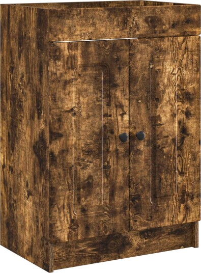 Baderomsskap under vask Røkt Eik 56 x 37,5 x 81 cm Baderomsskap under vask Røkt Eik 56 x 37,5 x 81 cm
