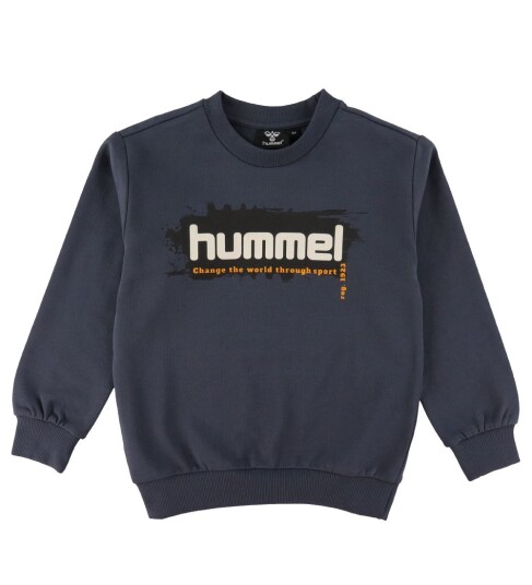 Hummel Collegegenser HmlErik Navy 4 år 104 Collegegenser Blå