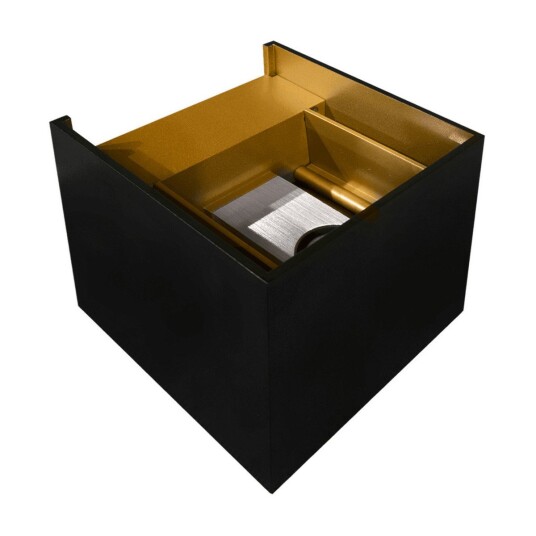 LEDPRO BY NORLUX DUHR FIRKANTET VEGGLAMPE SVART / GULL 3546-26 LEDPRO BY NORLUX DUHR FIRKANTET VEGGLAMPE SVART / GULL 3546-26