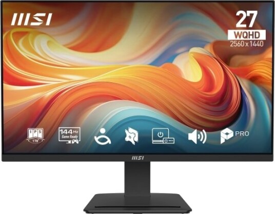 MSI PRO MP273Q E14 27" WQHD 144Hz IPS PC-skjerm Svart