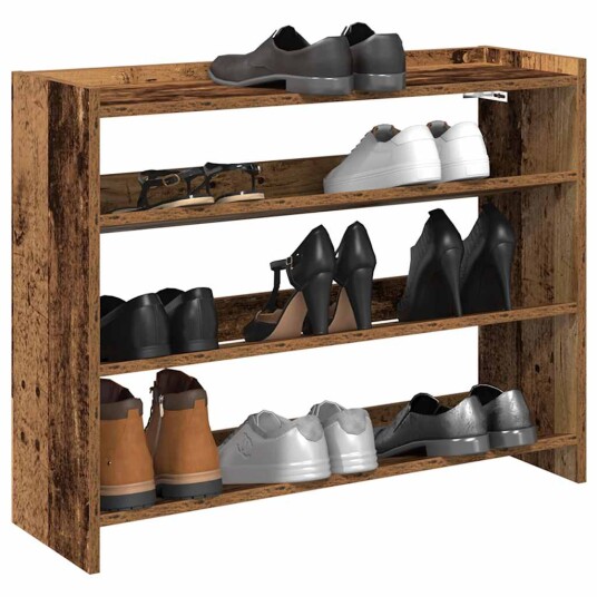 Skohylle gammelt tre 80x25x61,5 cm konstruert tre 8721158649522 Skohylle gammelt tre 80x25x61,5 cm konstruert tre 8721158649522