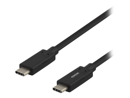 Deltaco USB-C Kabel 0,5 m 3.1 Gen 1 3A Svart - USB Power Delivery