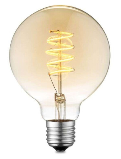 Lucande LED-pære E27 G95 4W 1 800 K dimbar rav
