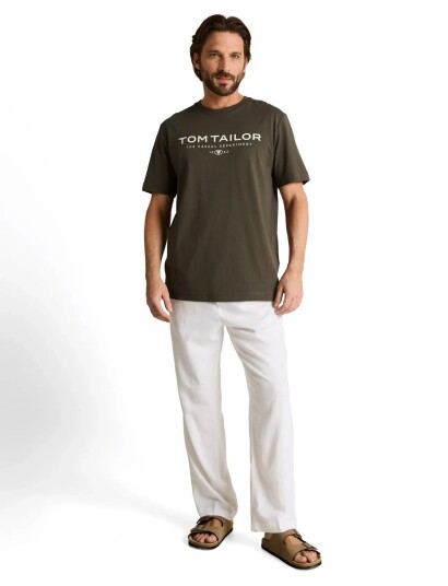 Tom Tailor T-Shirt With Print - Khaki green - S